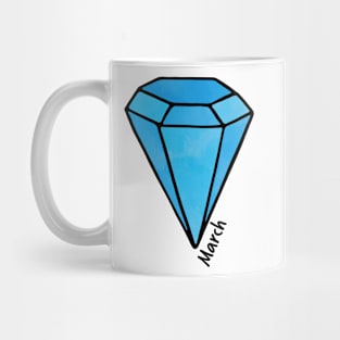 March Aqua Spinel Birthstone Mug